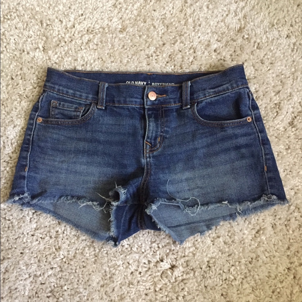 Denim cut-off shorts